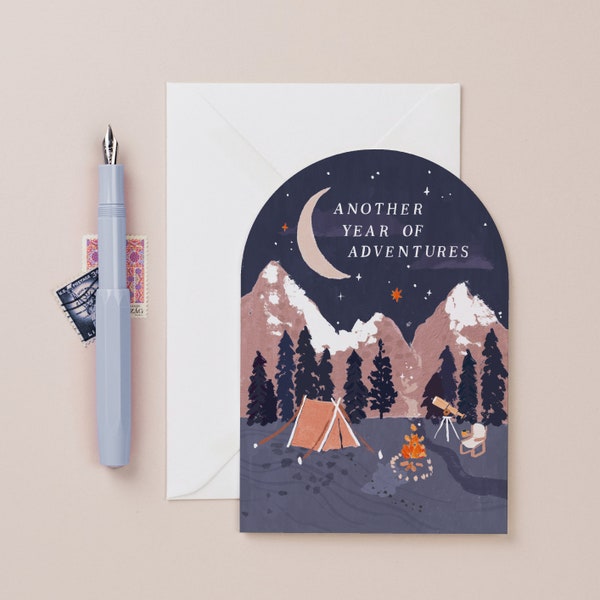 Adventure Birthday Card for Camping Enthusiast | Card for Dad | Camping Birthday Card | Hiking Birthday Card