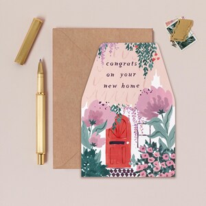 New House Card | House Shape New Home Card | New Apartment Greeting Card | New Home Cards | Housewarming Cards | Moving House Greeting Card