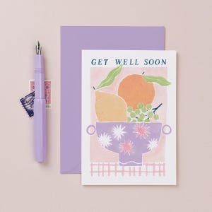 Beterschapskaart | Fruit beterschap kaart | Kaart voor ziekte | Voel je beter kaart | Wenskaart voor ondersteuning: