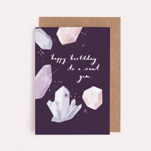 Real Gem Birthday Card | Female Birthday Card | Birthday Card for Her | Crystal Birthday Card | Mystic Birthday Card | Crystals | Gems