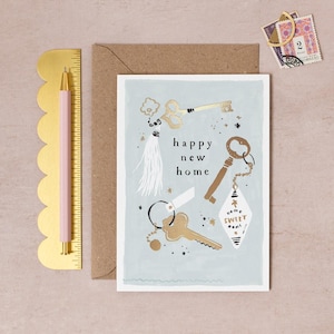 Keys New Home Card | Housewarming Card | New House Card | Moving Card | New Apartment Card | First Home Card