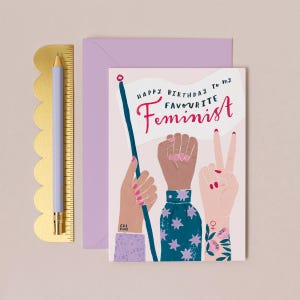 Feminist Birthday Card | Favourite Feminist Birthday Card | Birthday Card For Friend | Birthday Card Feminism | Card For Best Friend
