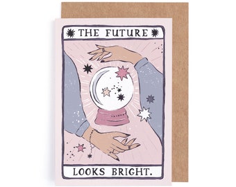 Future Looks Bright Congratulations Card  | Tarot Card | Fortune Teller Card | Celestial Card | Congratulations Card For Friend