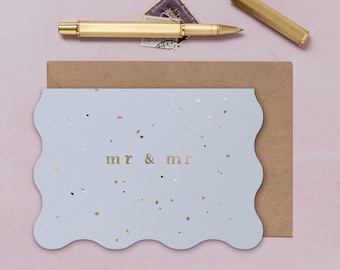 Mr and Mr Gay Wedding Card | Queer Wedding Card | LGBTQ+ Wedding Card | Mr & Mr Card