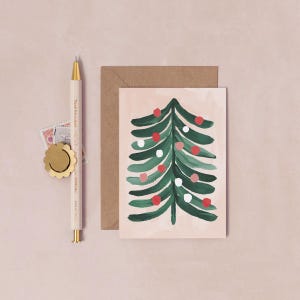 Tree Mini Christmas Card | Tree Christmas Mini Greeting Cards | Holiday Greeting Cards Miniature | Small Christmas Cards | Tiny Cards