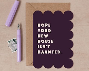 Haunted New House Card | New Home Cards | Funny Housewarming Card | Moving House Card
