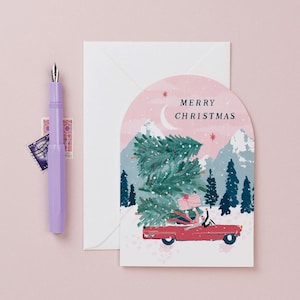 Driving Home Christmas Card | Car Christmas Card | Convertible Christmas Card | Holiday Card | Christmas Greeting Card | Xmas Card
