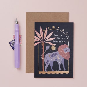 Leo Birthday Card | Zodiac Birthday Card | Astrology Birthday Card | Horoscope Birthday Card | Star Sign Birthday Card | Constellation