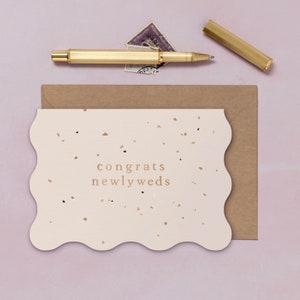 Newlyweds Wedding Card | Wedding Card | Luxury Wedding Card | Gay Wedding Card | Gold Foil Card | Typographic Card | Same Sex Wedding Card