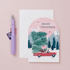 Driving Home Christmas Card | Car Christmas Card | Convertible Christmas Card | Holiday Card | Christmas Greeting Card | Xmas Card