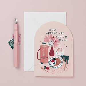 Tarjeta de mamá de brunch / Tarjeta de cumpleaños de brunch / Tarjeta de cumpleaños para mamá / Tarjeta del Día de la Madre / Tarjeta de desayuno / Tarjeta de brunch