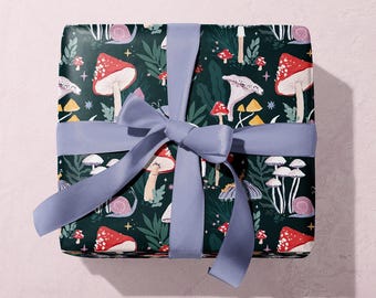 Mushroom Wrapping Paper | Mushroom Gift Wrap | Mushrooms Wrapping Paper | Mushroom Craft Paper | Mushrooms Scrapbook Paper