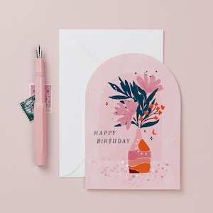 Birthday Card | Flowers Birthday Card | Birthday Card For Mum | Birthday Card For Her | Birthday Card For Sister
