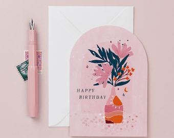 Birthday Card | Flowers Birthday Card | Birthday Card For Mum | Birthday Card For Her | Birthday Card For Sister