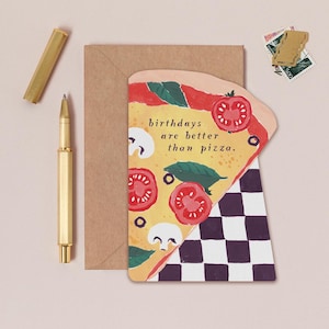Pizza Slice Birthday Card | Pizza Birthday Card for Pizza Lover | Birthday Card for Him | Funny Pizza Birthday Card | Boyfriend Birthday