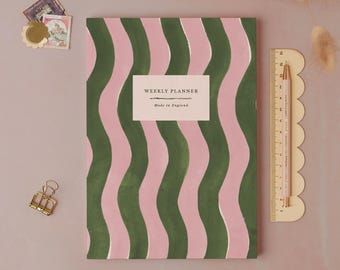 Painted Waves Weekly Planner | Undated Week Organiser