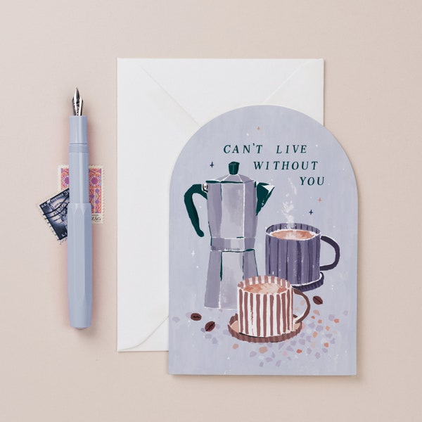 Coffee Anniversary Card | Love Card | Valentine's Day Card | Coffee Love Card | Coffee Lover | Male Anniversary Card | Coffee Valentines Day