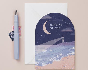 Thinking of You Card | Sympathy Card | Lighthouse Sympathy Card | Get Well Soon Card
