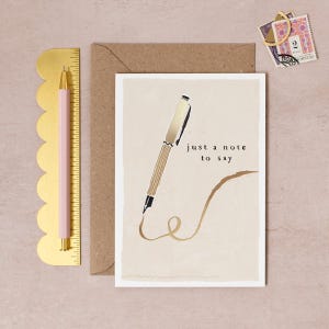 Juste une carte de correspondance | Je pense à vous | de remerciements | carte de remerciements polyvalente | Carte de correspondance