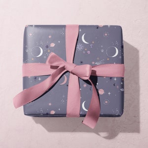 Night Sky Wrapping Paper Set Christmas Gift Wrap Star 