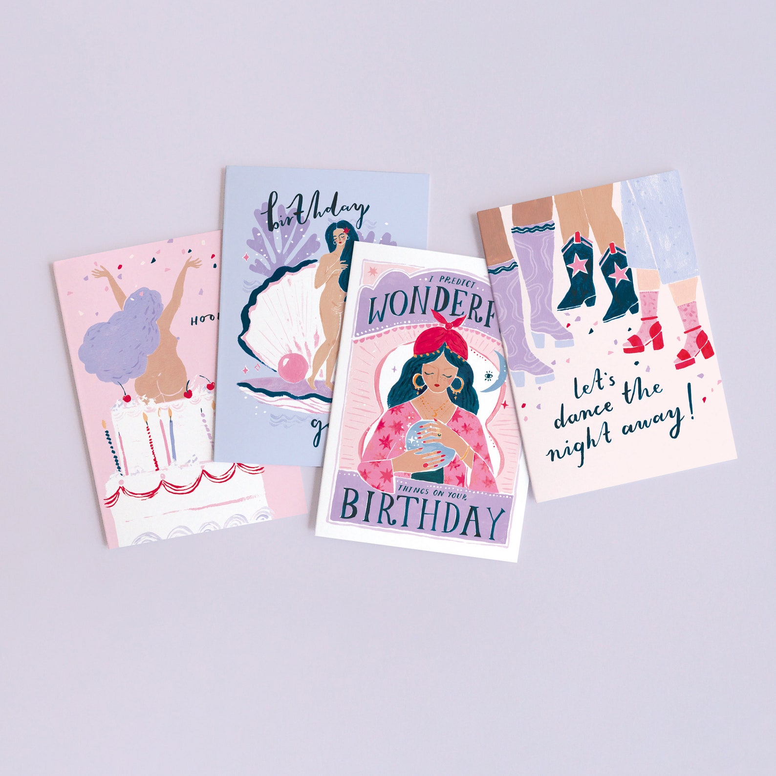 Fortune Teller Birthday Card Crystal Ball Birthday Card Etsy