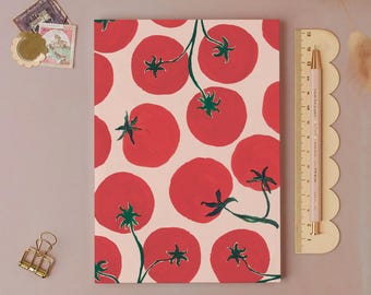 Tomato Pocket Notebook | Plain Page Journal | Mini Notebook | Blank Notebooks