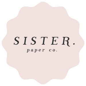 a logo for a company called "Sister Paper Co."