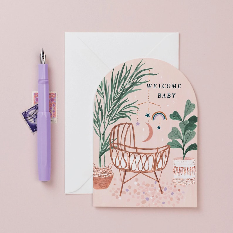 New Baby Card With Gender Neutral Design | Unisex New Baby Card ...