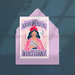 Fortune Teller Birthday Card | Crystal Ball Birthday Card | Birthday Card For Friend | Cher Birthday Card | Birthday Card For Best Friend image 2