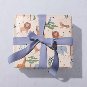 Safari Geschenkpapier für Kinder | Kinderkarte Geschenkverpackung | Kinder Geschenkpapier | Niedliche Geschenkverpackung | Kinder Bastelpapier | Scrapbook-Papier