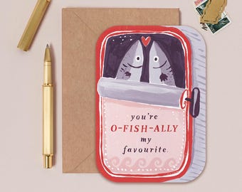 Sardines You're My Favourite Card | Anniversary Cards | Valentines Cards