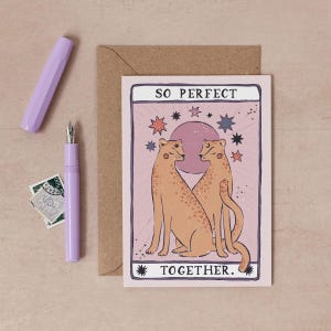 Perfect Together Anniversary Card | Leopards Love Card |  Wedding Anniversary Card | Wedding Card | Engagement Card |
