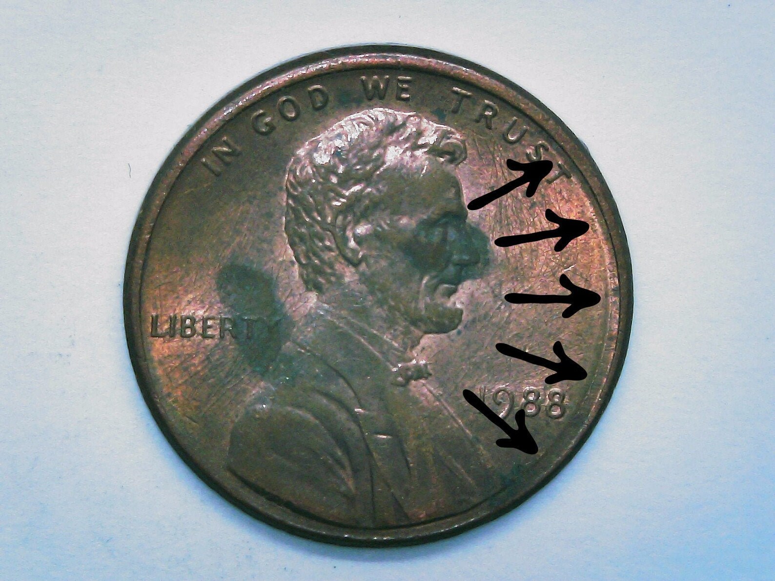 Lamination ERROR Coin 1988 Philadelphia mint 1C Lincoln Etsy
