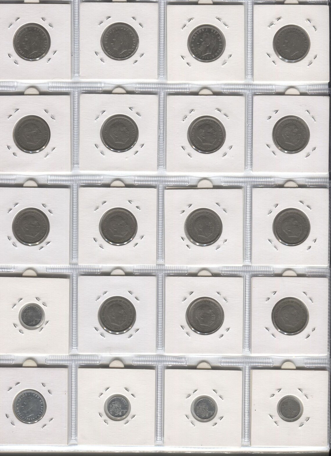 Collectors coin sheet with Different World Coins. Gift for Etsy