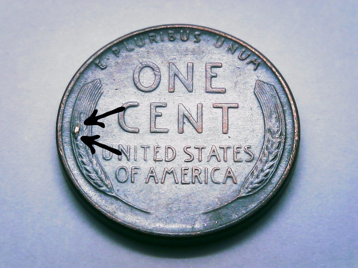 Lamination ERROR Coin 1957 Philadelphia mint 1C Lincoln Wheat Etsy