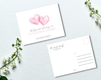 Carte postale de remerciement