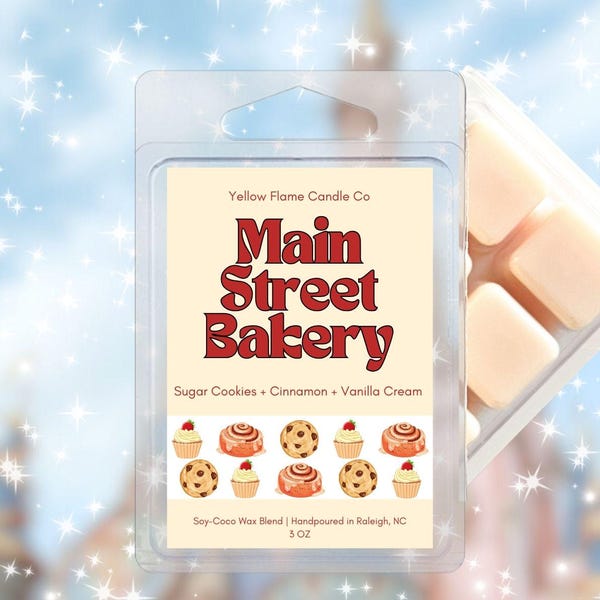 Main Street Bakery | Disney wax melt | Magic kingdom scent | Disney inspired candle | Disney scent | bakery wax melt | Main street usa