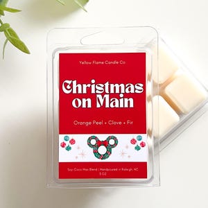 Christmas on Main | Disney wax melts | wdw scent | disney world candle | magic kingdom inspired candle scent | disney christmas candle | wdw
