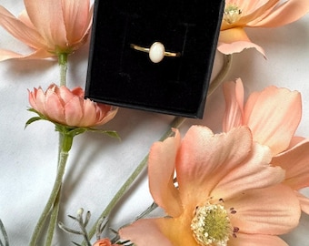 The Alexandria Oval Liquid Gold Milk Ring