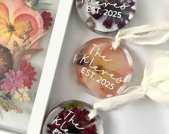 Bridal and Memorial Resin Floral Preservation Ornament Keepsake