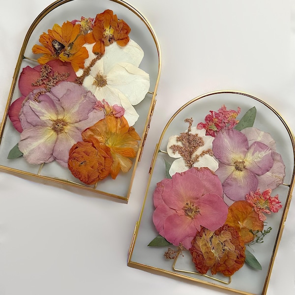 Pressed Bridal and Memorial Bouquet Preservation Arch Frame