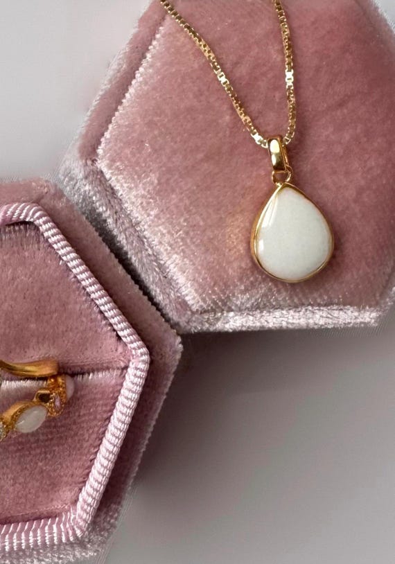 Teardrop Liquid Gold Mother’s Milk Pendant Necklace