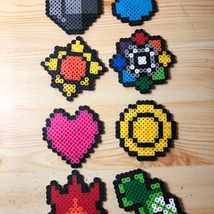 Perler Beads Kanto Gym Badges