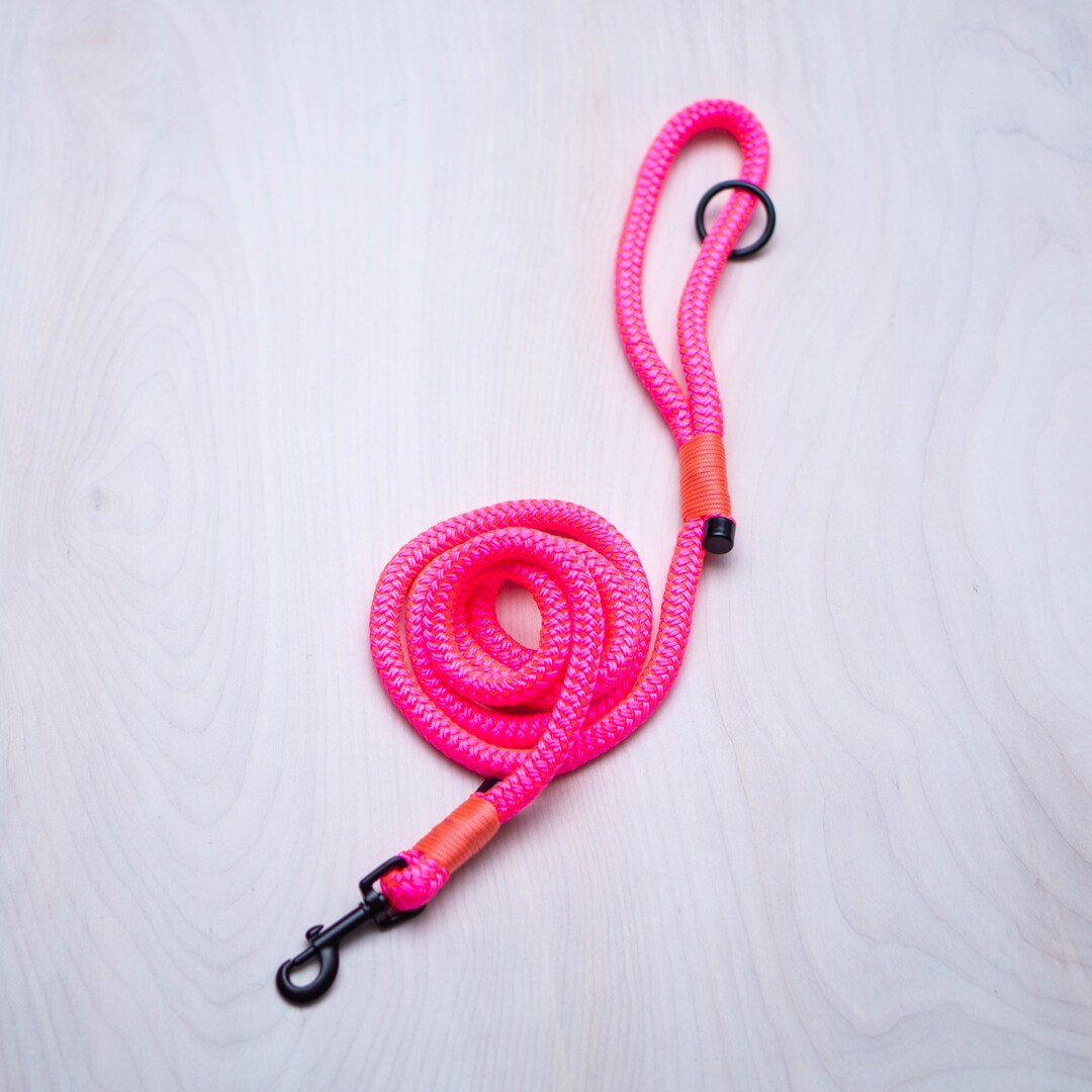 Summer Neon Pink Rope Dog leash dog lead 5ft/6ft Dog Rope Etsy.de