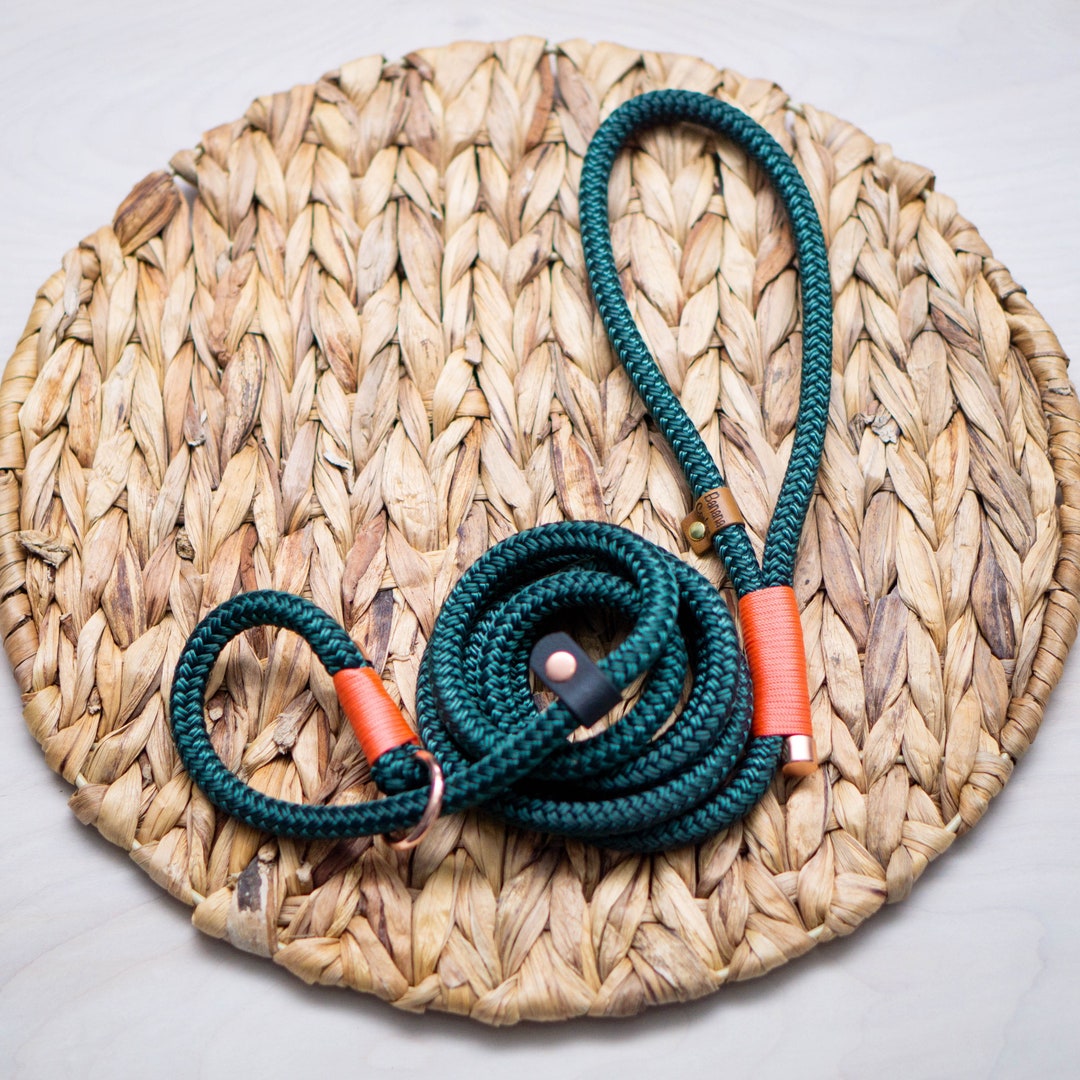 Hands Free/ Cross Body Hunter Green Slip Lead Dog Rope Slip Etsy