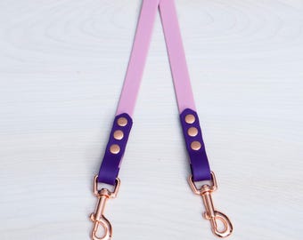 BioThane Dog Leash Splitter, Rose Gold Hardware, Multiple Colors