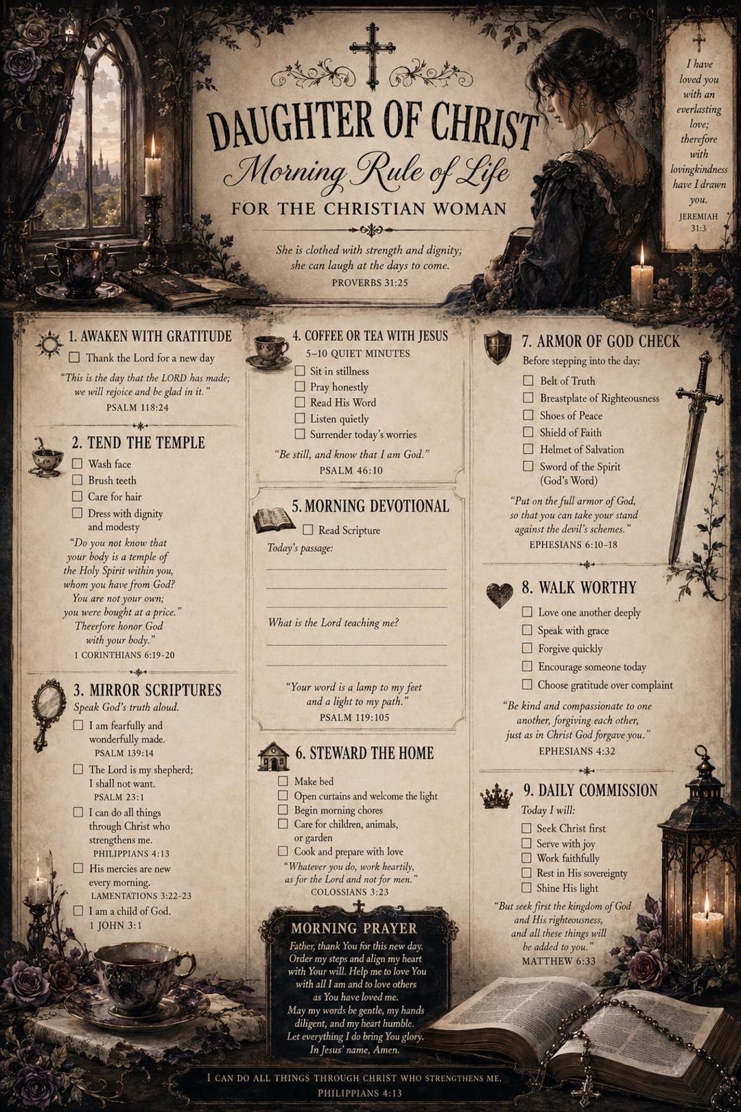 Christian Morning Routine Printable | Daughter of the King Daily ...