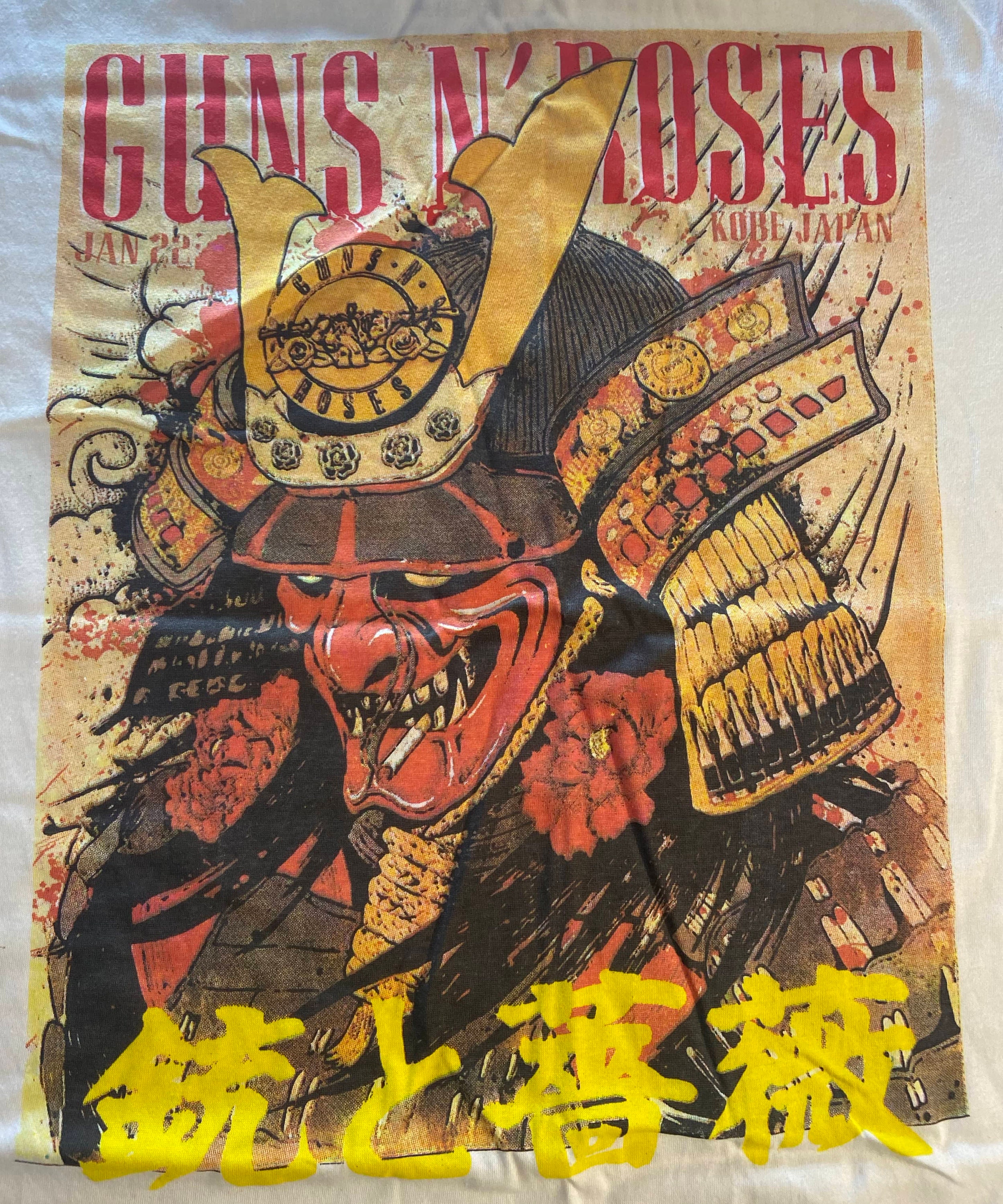 Guns N Roses Live In Kobe Japan Japanese Print Cream Etsy