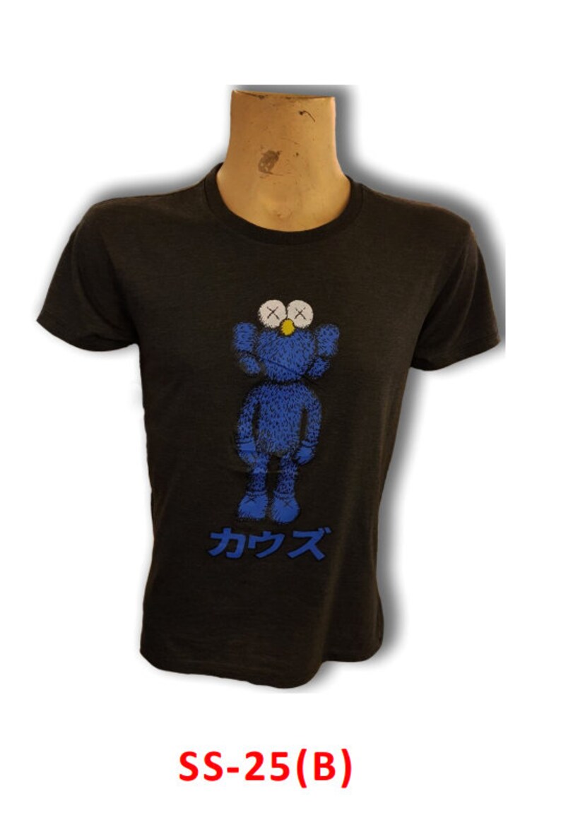 kaws cookie monster shirt