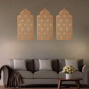 3 piece of ornate wood, Elegant wooden decorative, arabesque decor, decorative, moroccan wall panel, wooden wall art, ornament, islamic